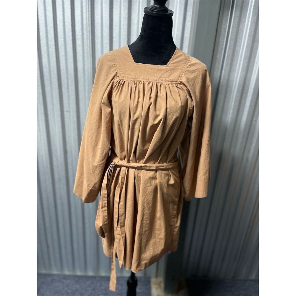 DÔEN Dress Women's XS Fawn Calder Mini Boho‎ Mini Long Sleeve Flowy Belt - Picture 3 of 11